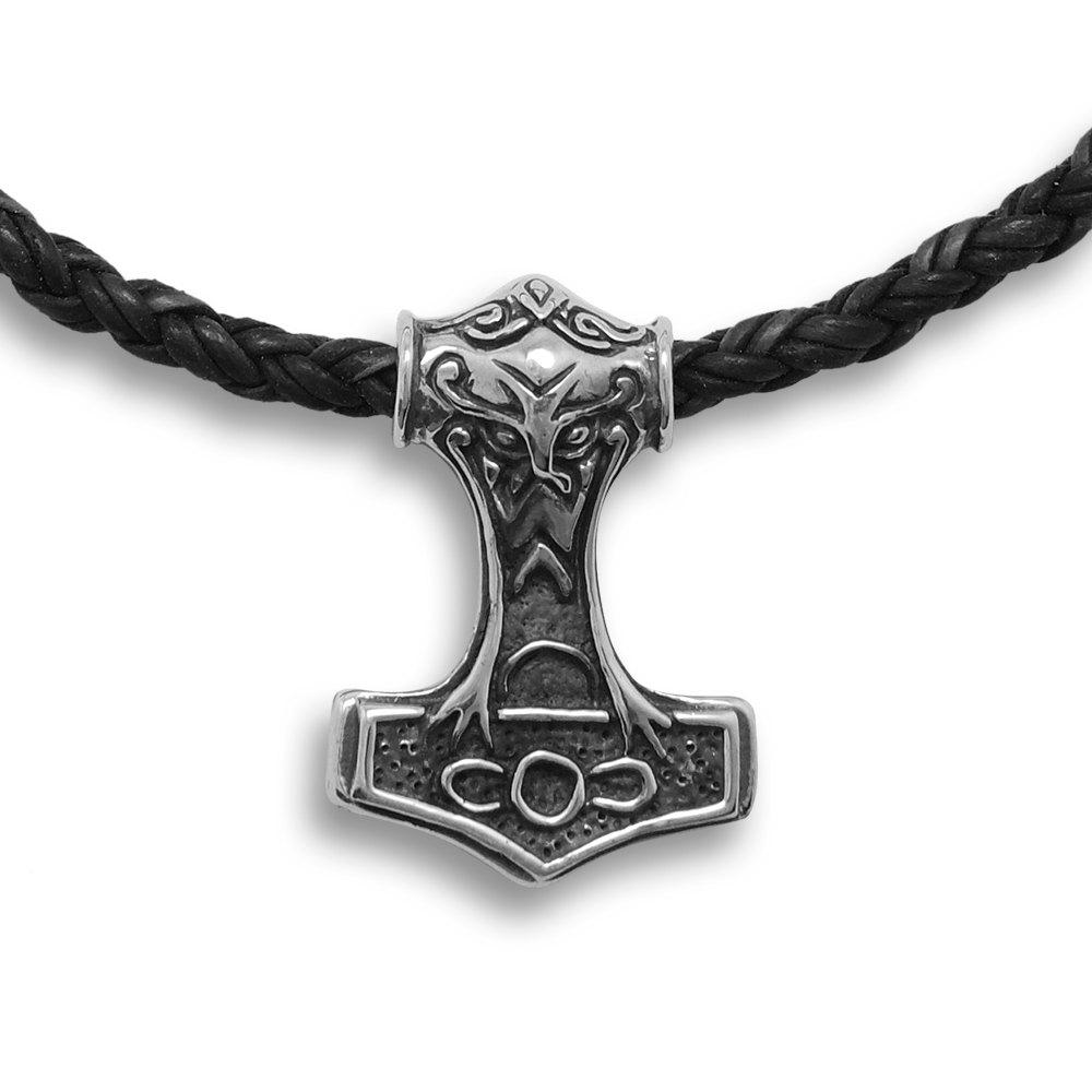 Thor's Hammer Pendant Bronze Mjolnir With Wolf Ornament | Handmade | Viking  Jewellery | Thors hammer, Norse symbols, Thor